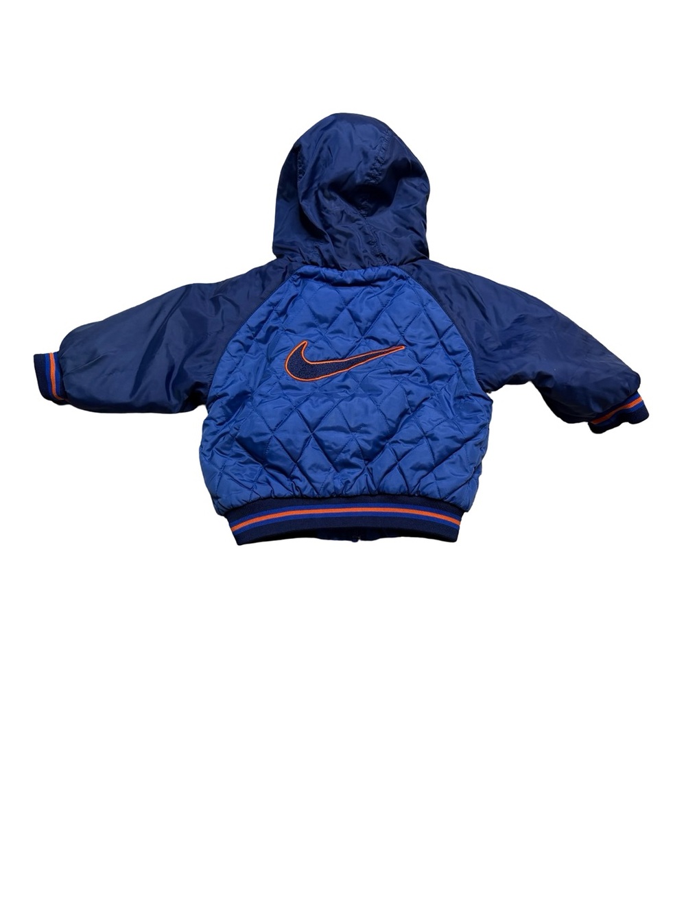 💙✨ Vintage Nike Quilted Hooded Puffer Jacket Toddler 2T Y2K ✨🧡